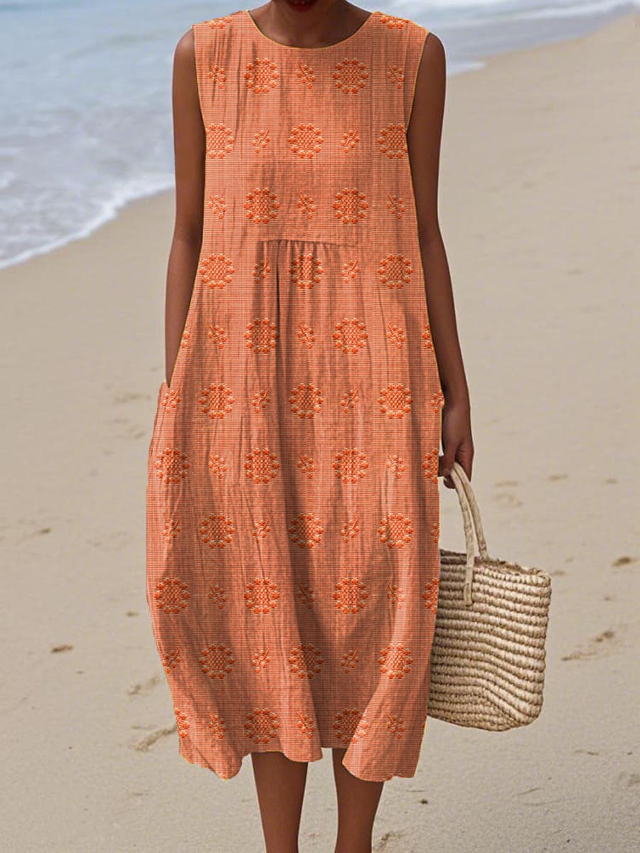 Rose – Elegant Sleeveless Dress with Pockets