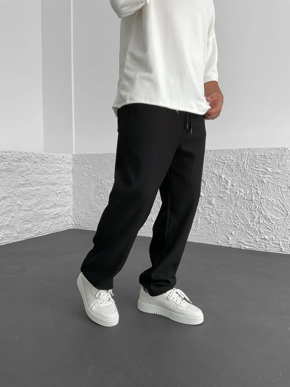 Malik | Ribbed Relaxed Pants