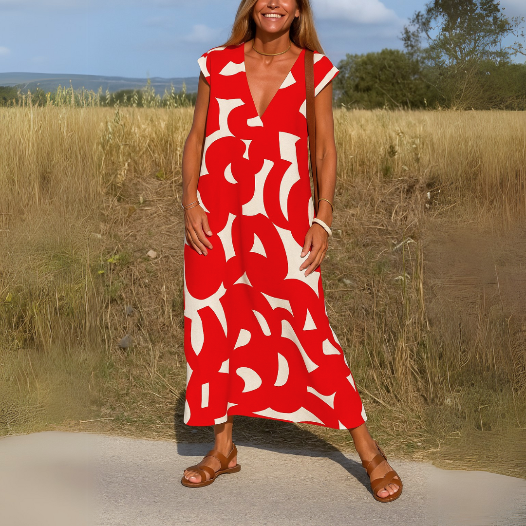Shaira | Breezy V‑Neck Dress for Effortless Days