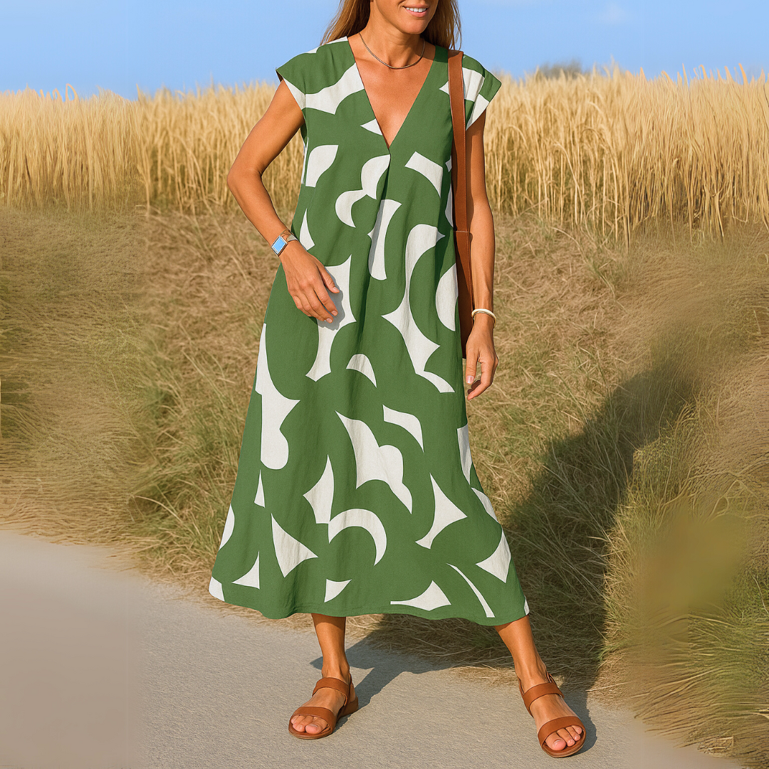 Shaira | Breezy V‑Neck Dress for Effortless Days