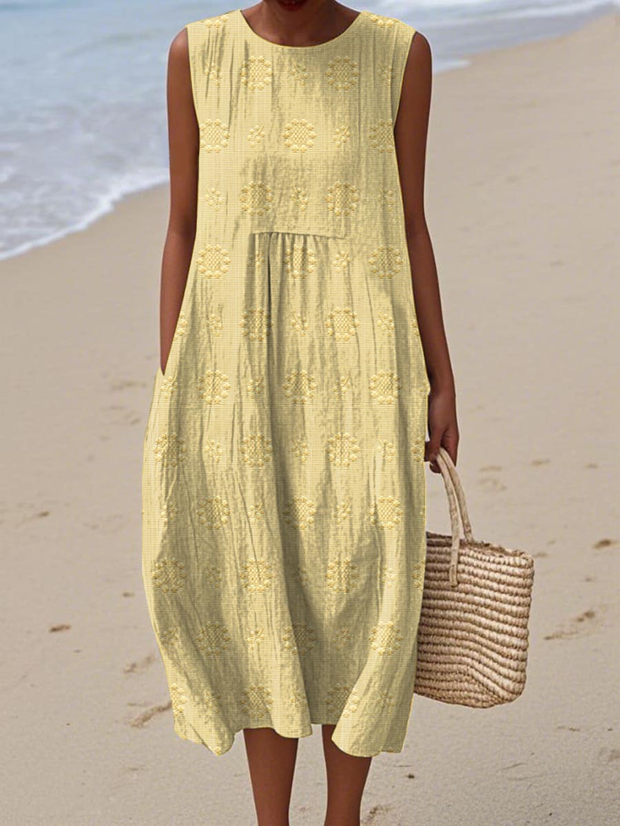 Rose – Elegant Sleeveless Dress with Pockets
