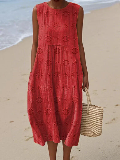 Rose – Elegant Sleeveless Dress with Pockets