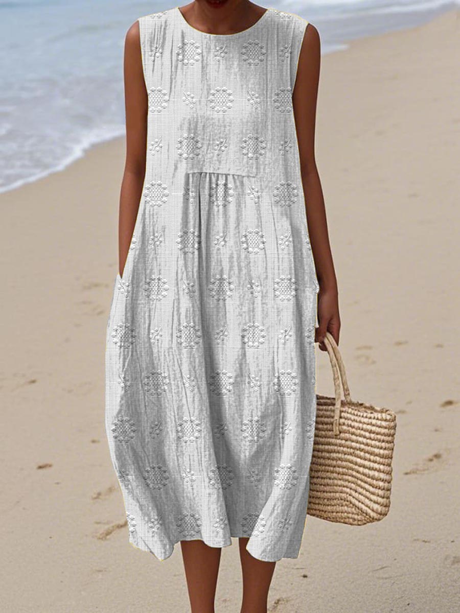 Rose – Elegant Sleeveless Dress with Pockets