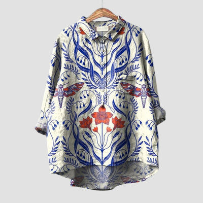 PALMIRA | Oversized Shirt with a Canine Design and Everyday Comfort for a Carefree Look