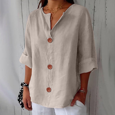 Charlotte - Casual Linen Blouse