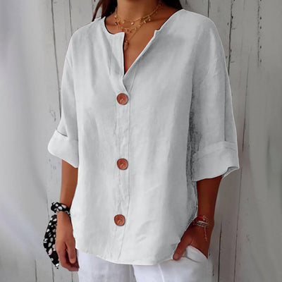 Charlotte - Casual Linen Blouse