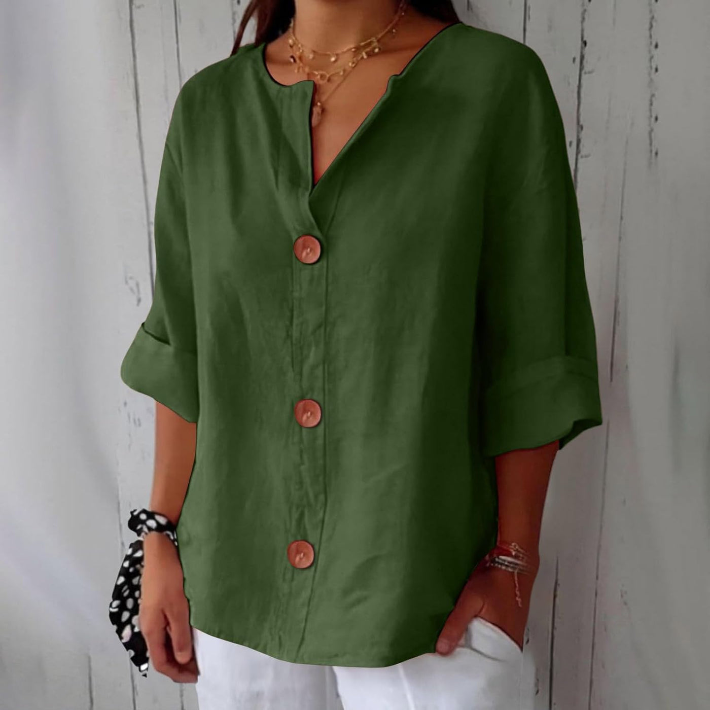 Charlotte - Casual Linen Blouse