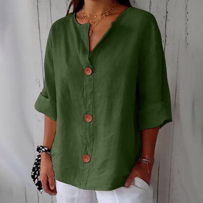 Charlotte - Casual Linen Blouse