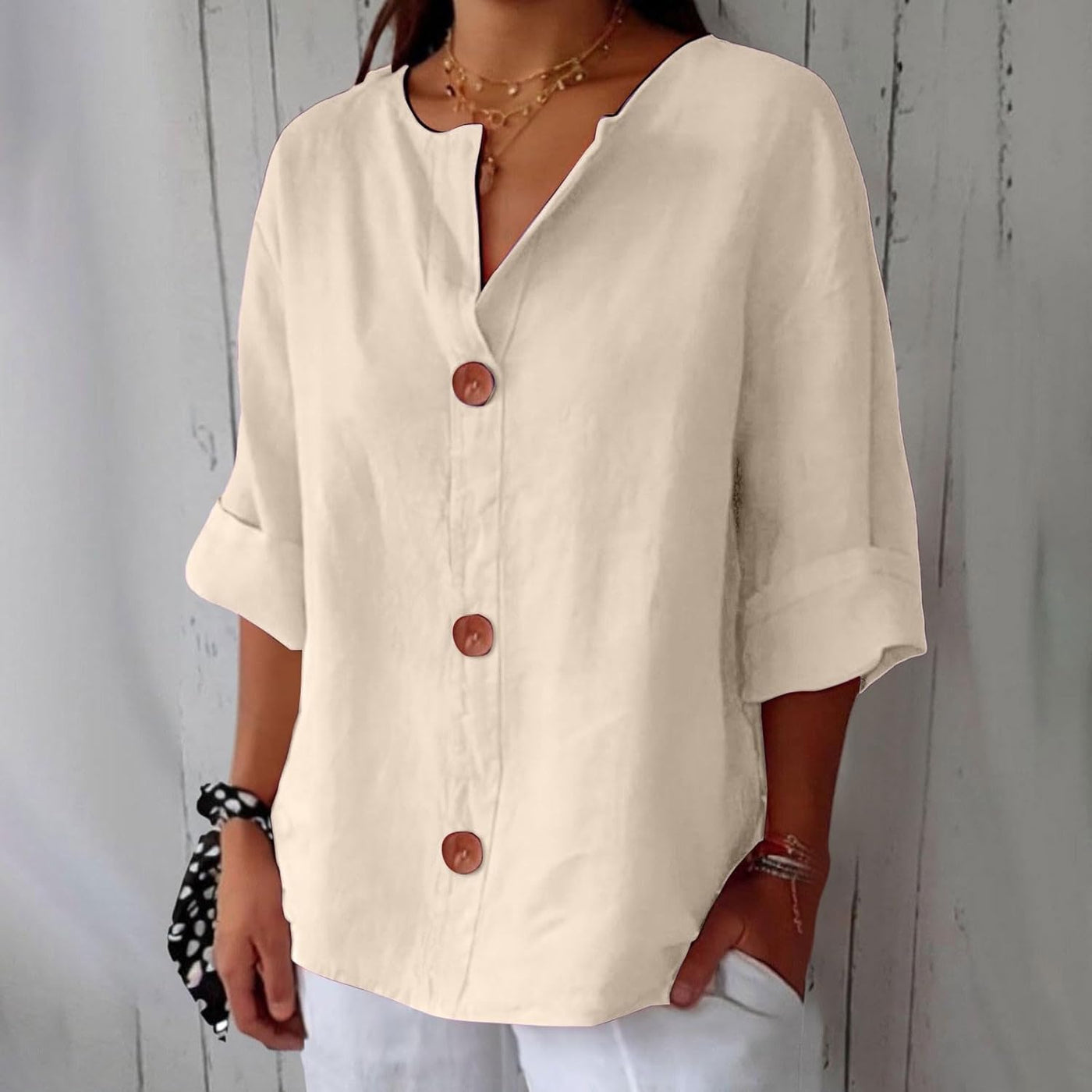 Charlotte - Casual Linen Blouse