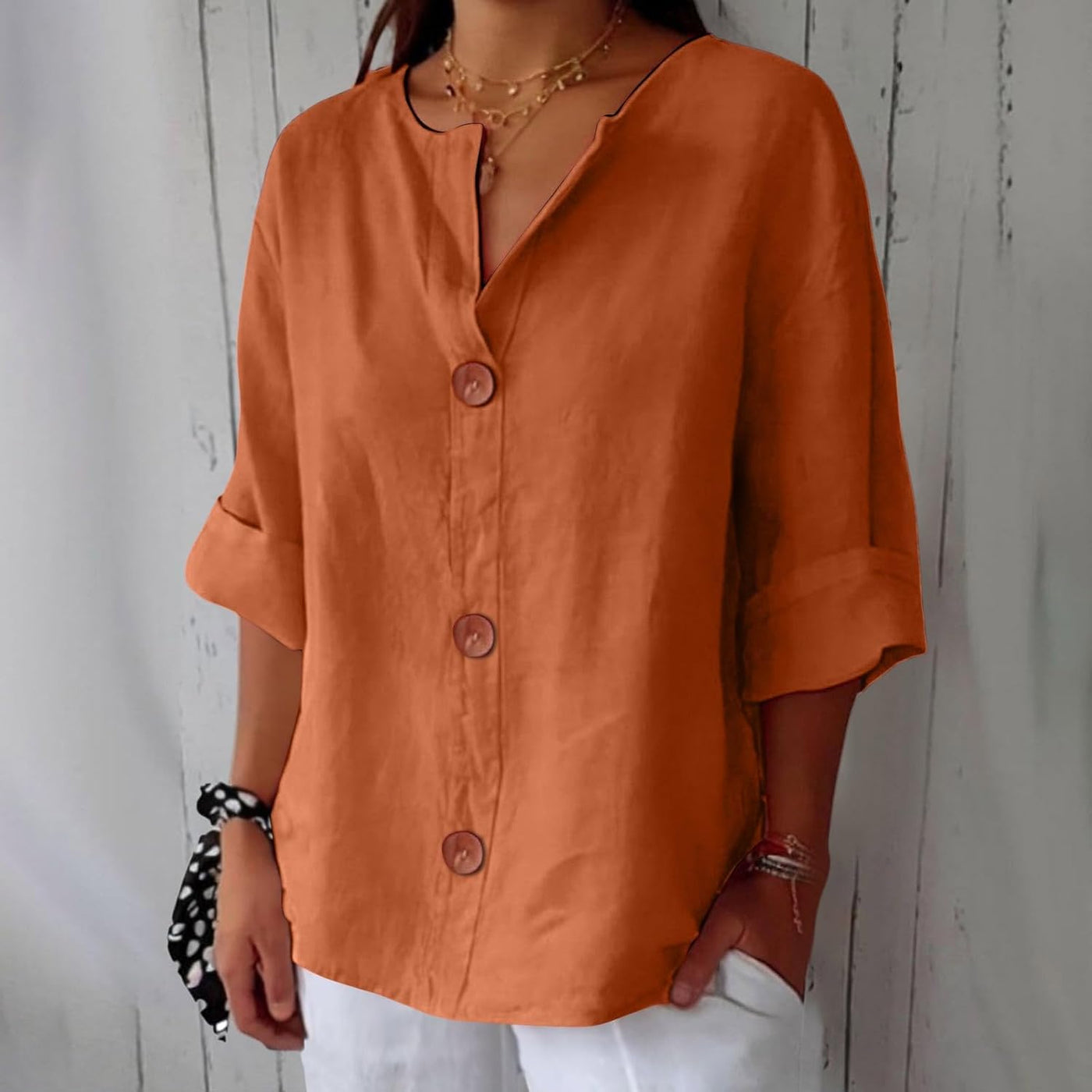Charlotte - Casual Linen Blouse