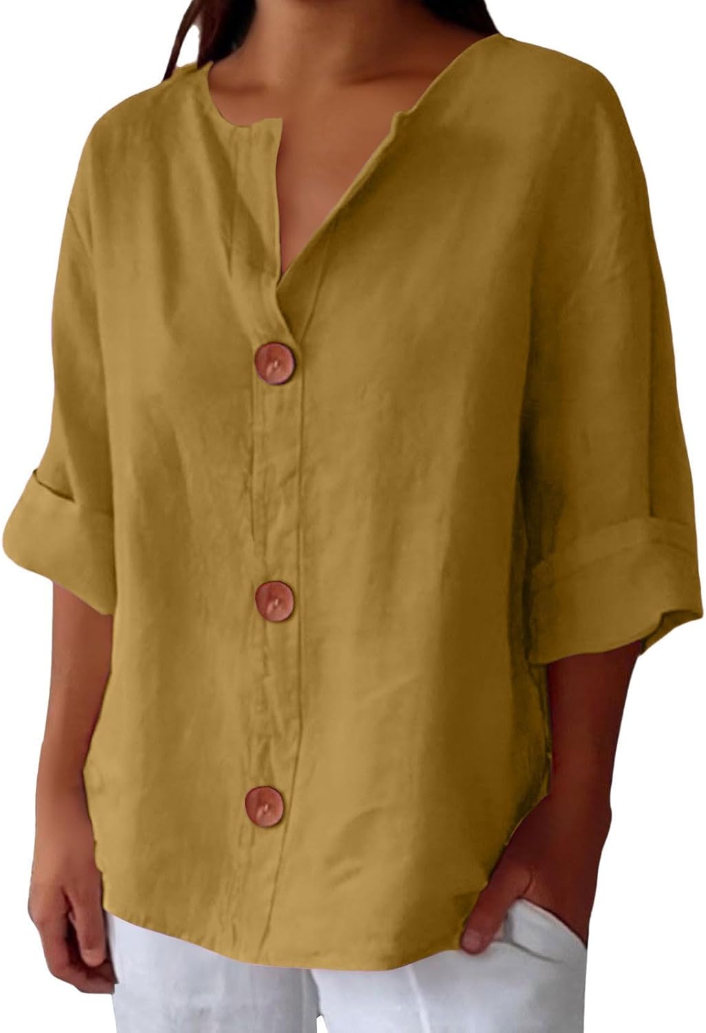 Charlotte - Casual Linen Blouse