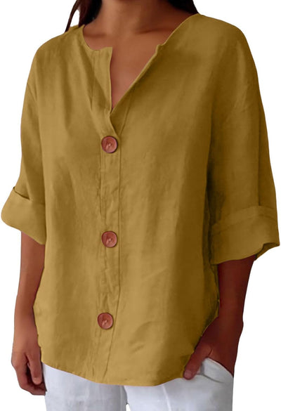 Charlotte - Casual Linen Blouse