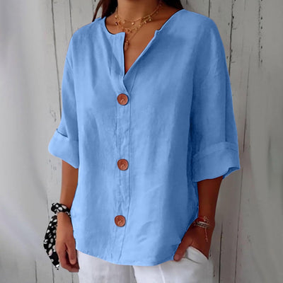 Charlotte - Casual Linen Blouse