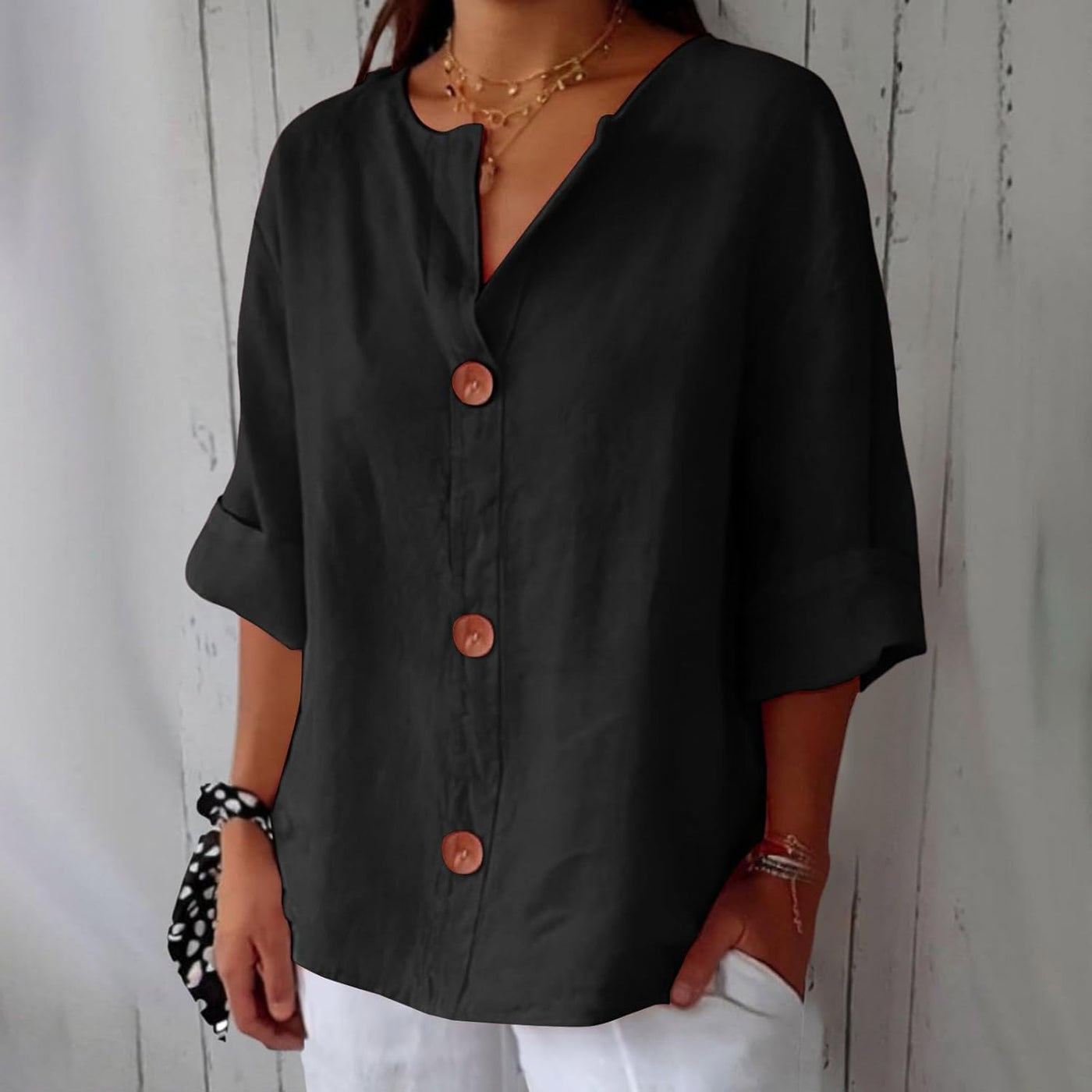 Charlotte - Casual Linen Blouse