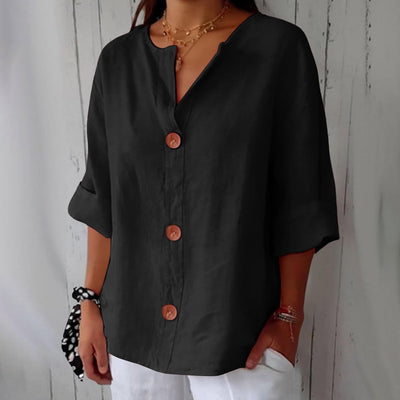 Charlotte - Casual Linen Blouse