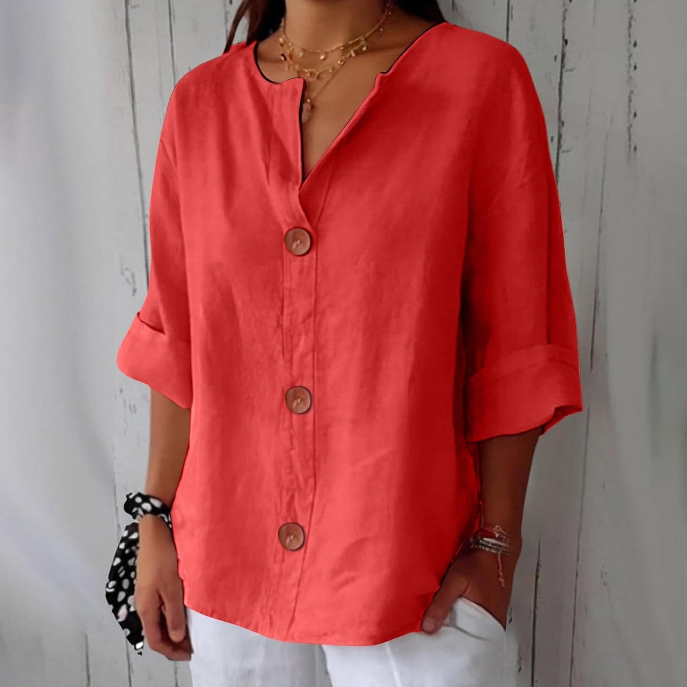 Charlotte - Casual Linen Blouse