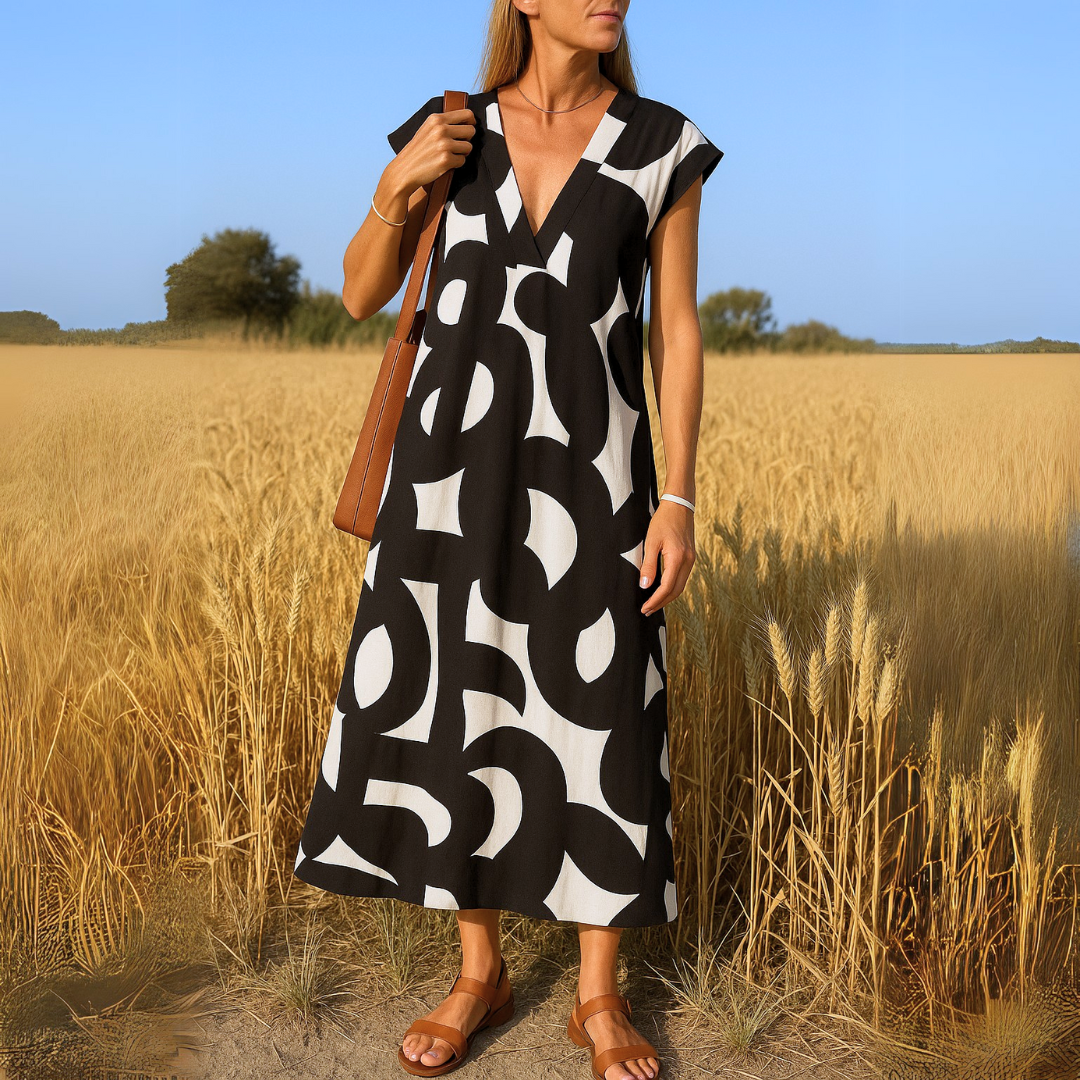 Shaira | Breezy V‑Neck Dress for Effortless Days