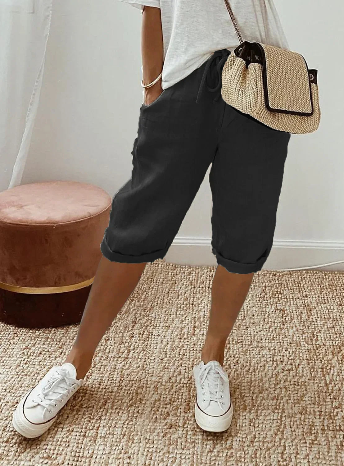 Nerina | Elegant Cotton-Linen Harem Pants