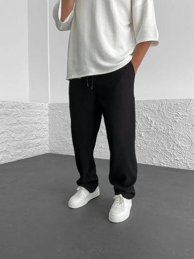 Malik | Ribbed Relaxed Pants
