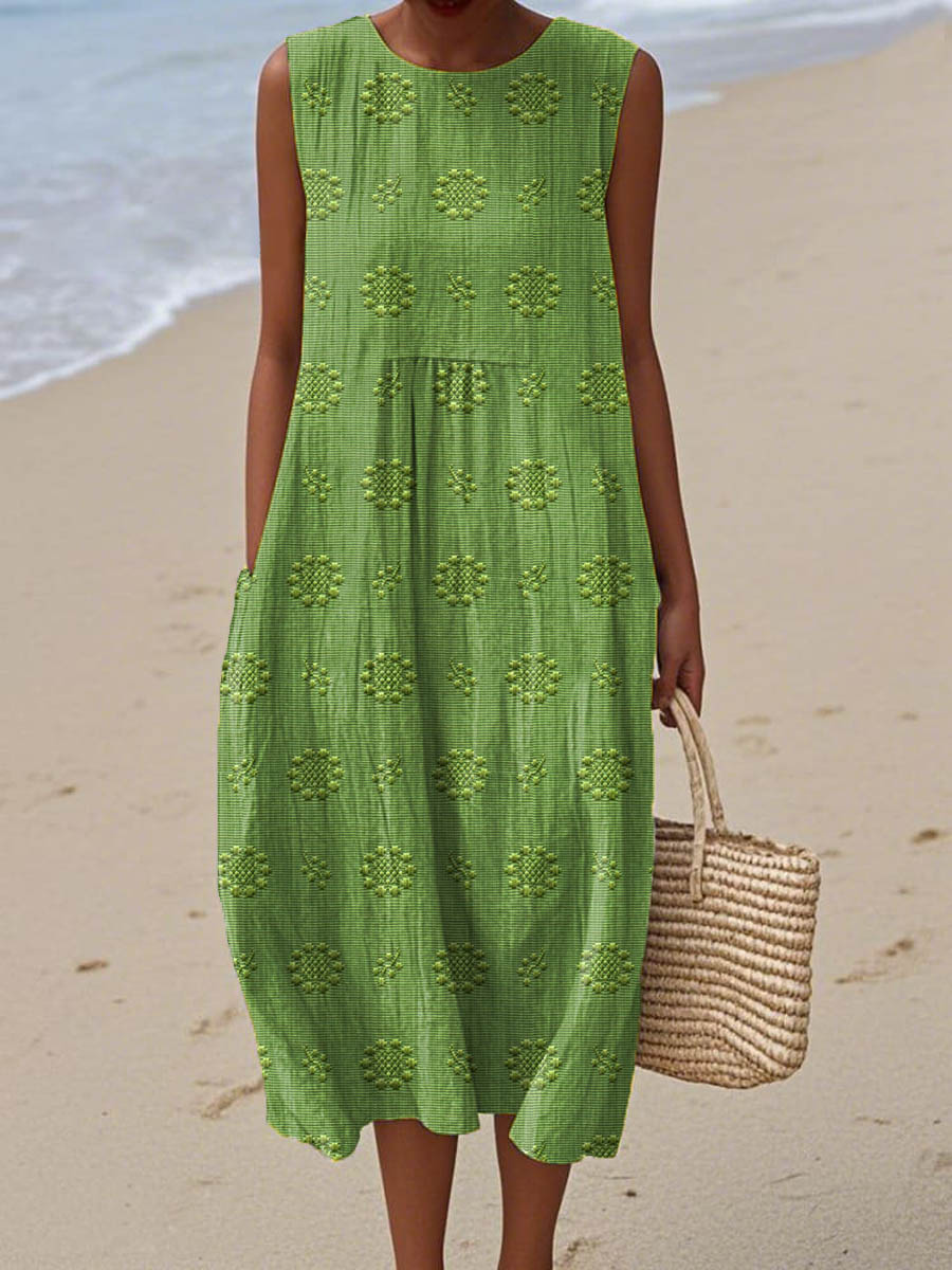 Rose – Elegant Sleeveless Dress with Pockets