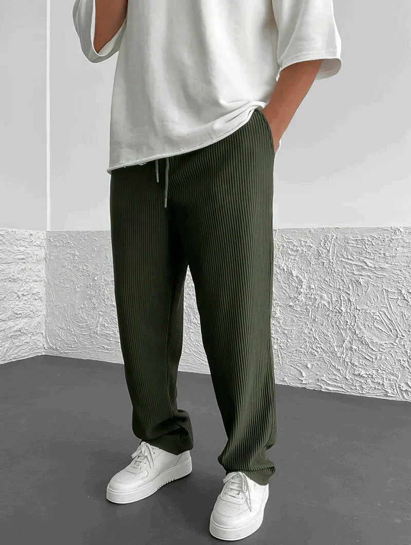 Malik | Ribbed Relaxed Pants
