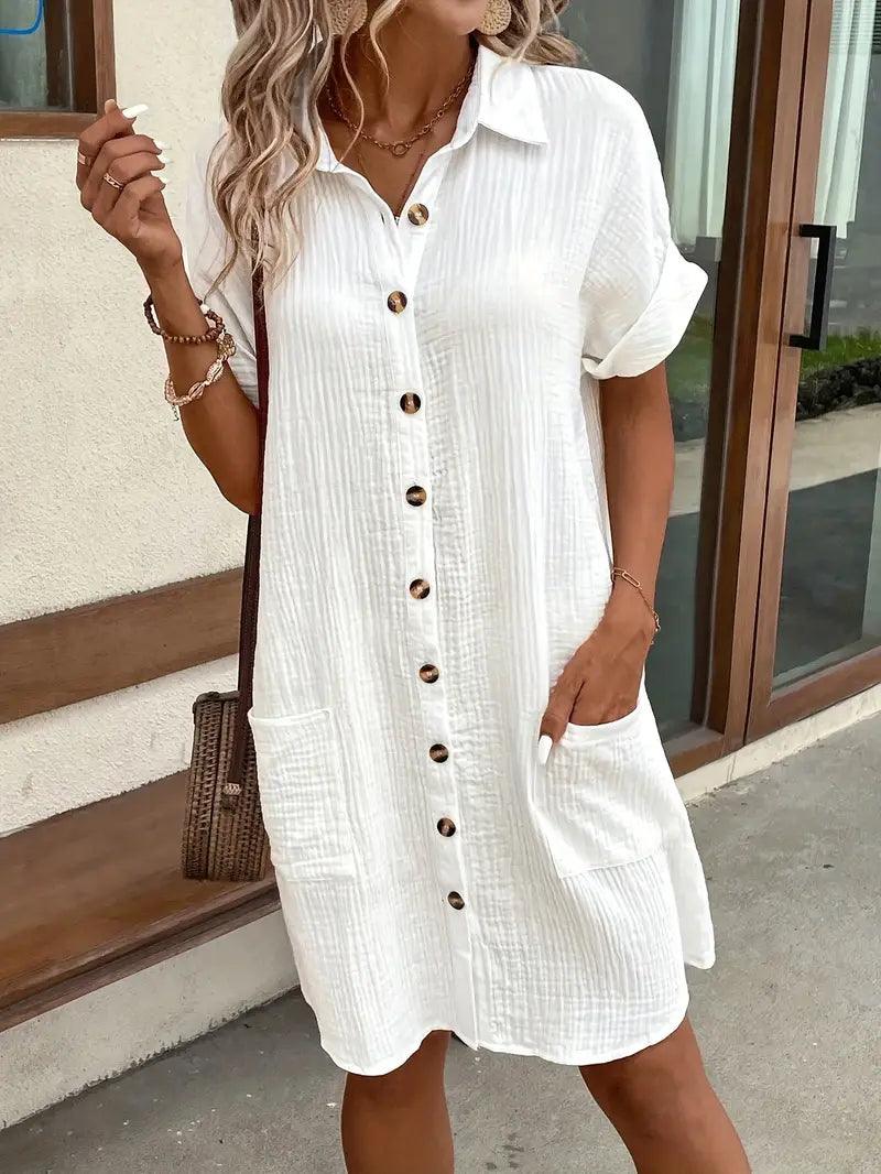Sharon | The Timeless V-Neck Blouse Dress