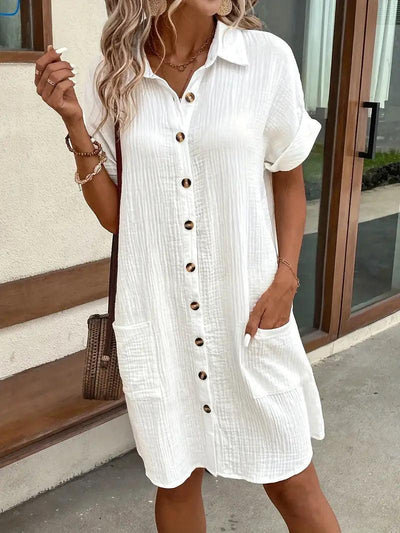 Sharon | The Timeless V-Neck Blouse Dress