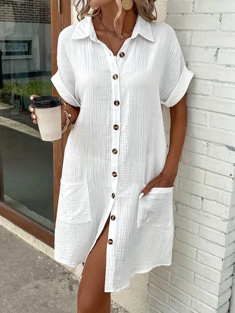 Sharon | The Timeless V-Neck Blouse Dress