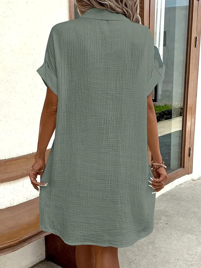 Sharon | The Timeless V-Neck Blouse Dress