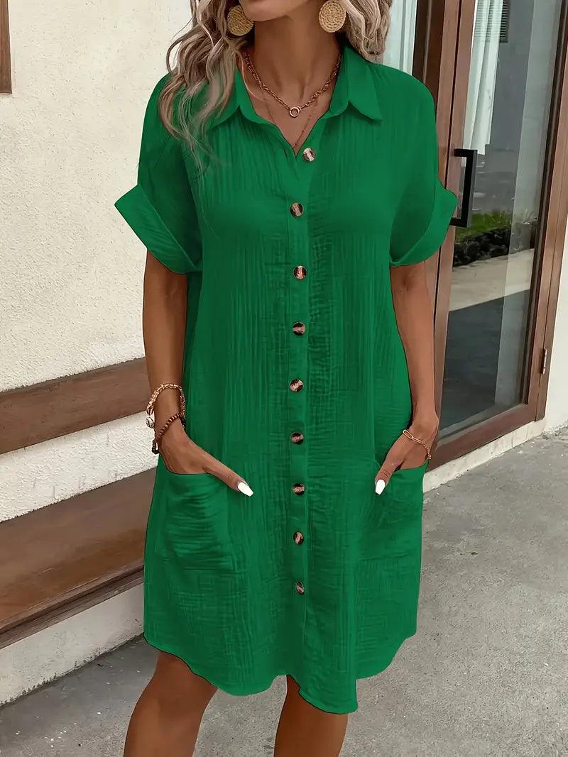 Sharon | The Timeless V-Neck Blouse Dress