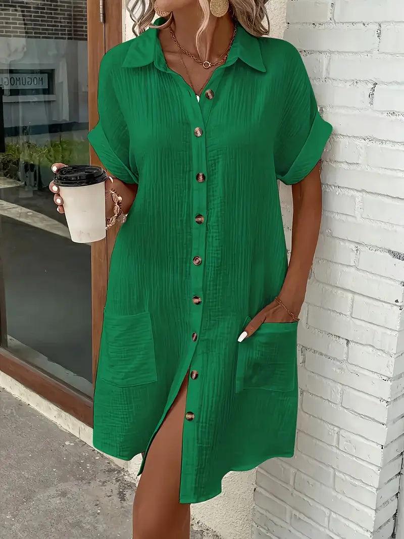 Sharon | The Timeless V-Neck Blouse Dress
