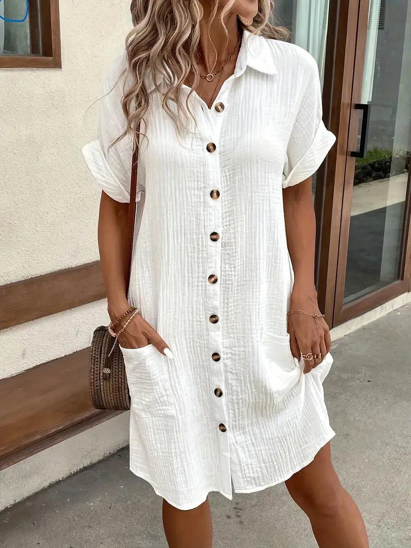 Sharon | The Timeless V-Neck Blouse Dress