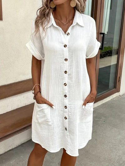 Sharon | The Timeless V-Neck Blouse Dress